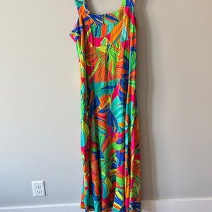 1 State Vibrant Multicolor Maxi Dress